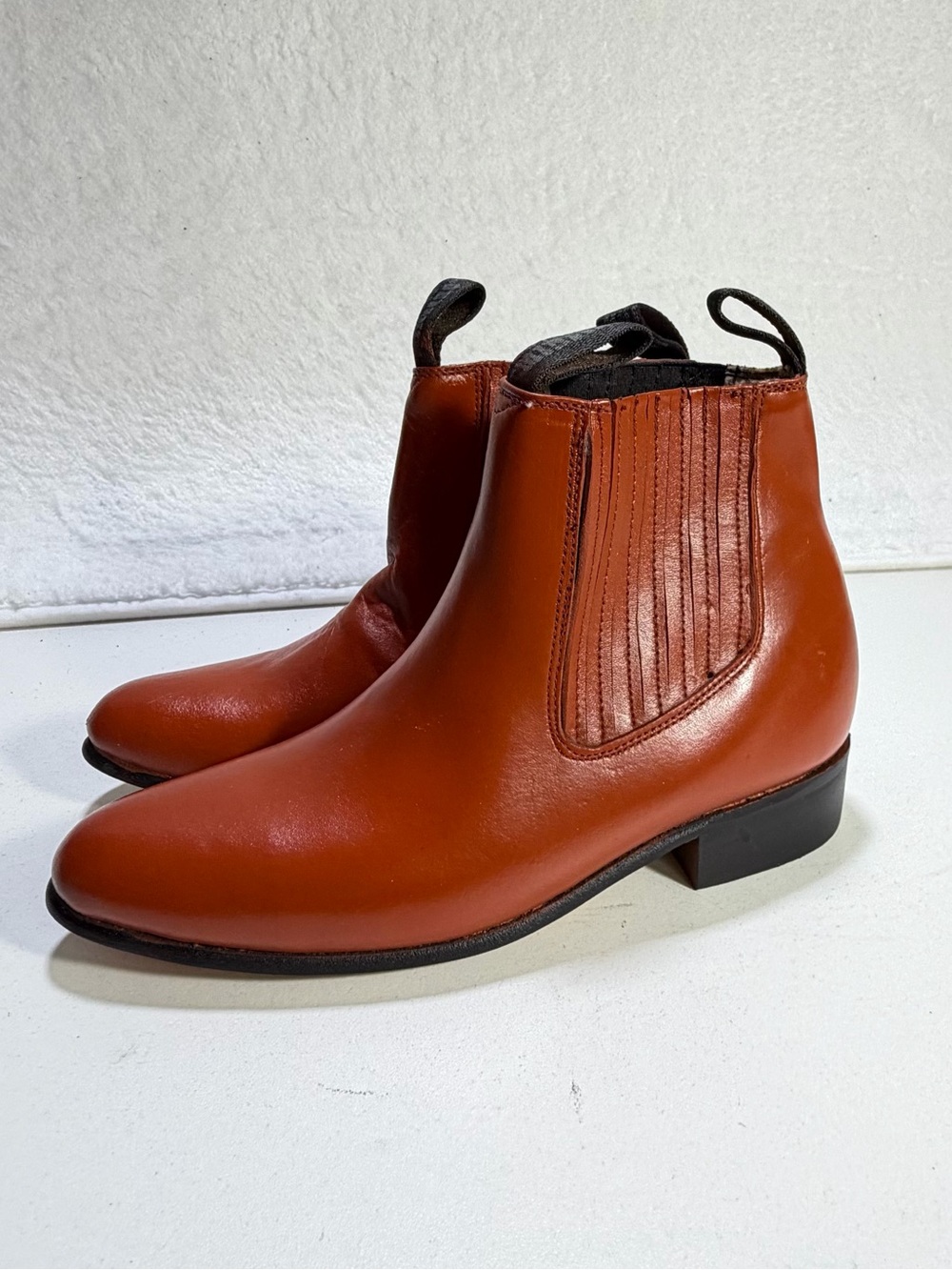 El Negro Women’s Leather Chelsea Western Ankle Boots Cognac Brown 5.5. - 6